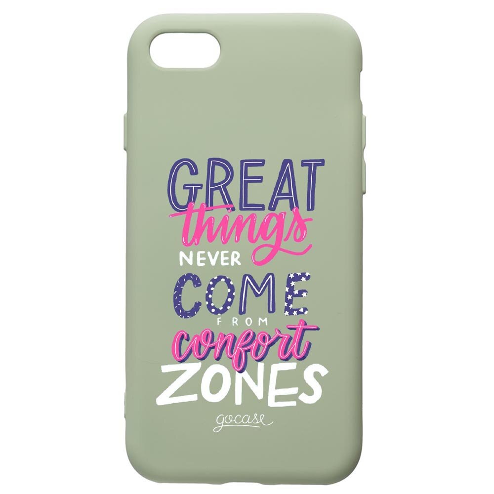 Husa de protectie Apple iPhone SE 2 / iPhone 8 / iPhone 7, Great Things, silicon, cu interiorul din material textil, protectie camera, Beryl, PGR486