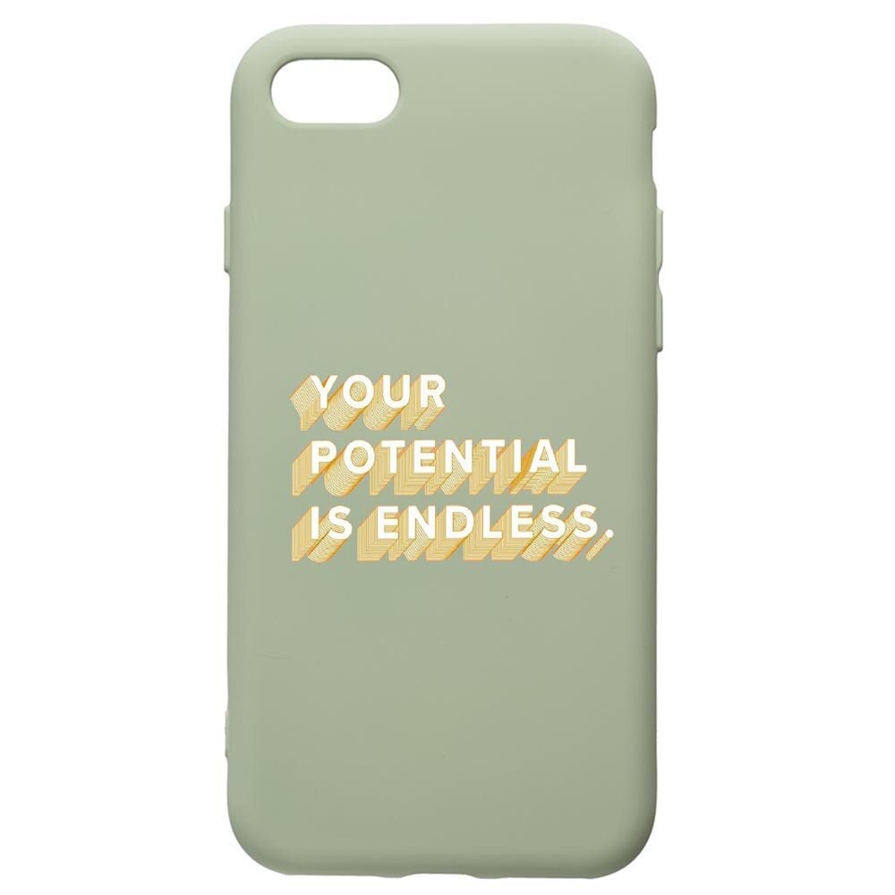 Husa de protectie Apple iPhone SE 2 / iPhone 8 / iPhone 7, Endless, silicon, cu interiorul din material textil, protectie camera, Beryl, PGR484