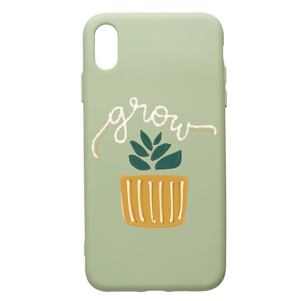 Husa de protectie Apple iPhone XS Max, Grow, silicon, cu interiorul din material textil, protectie camera, Beryl, PGR490