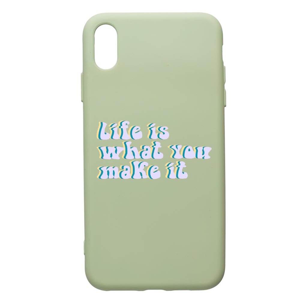 Husa de protectie Huawei Y6 2019, Life Is..., silicon, cu interiorul din material textil, protectie camera, Beryl, PGR491