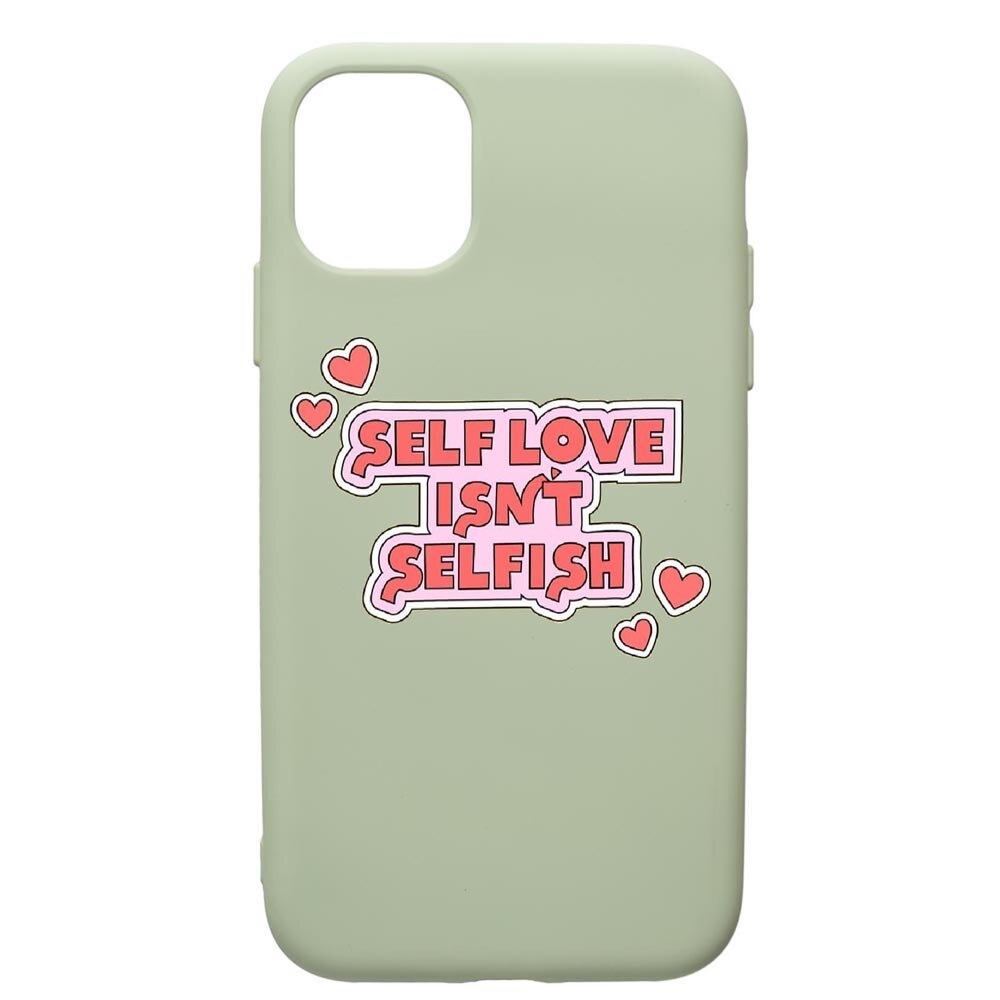 Husa de protectie Apple iPhone 11, Self Love, silicon, cu interiorul din material textil, protectie camera, Beryl, PGR493