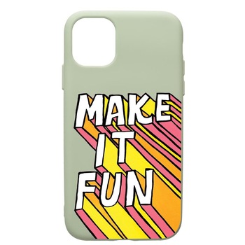 Husa de protectie Apple iPhone 12 Pro Max, Make It Fun, silicon, cu interiorul din material textil, protectie camera, Beryl, PGR494 Husa de protectie Apple iPhone 12 Pro Max, Make It Fun, silicon, cu interiorul din material textil, protectie camera, Beryl, PGR494