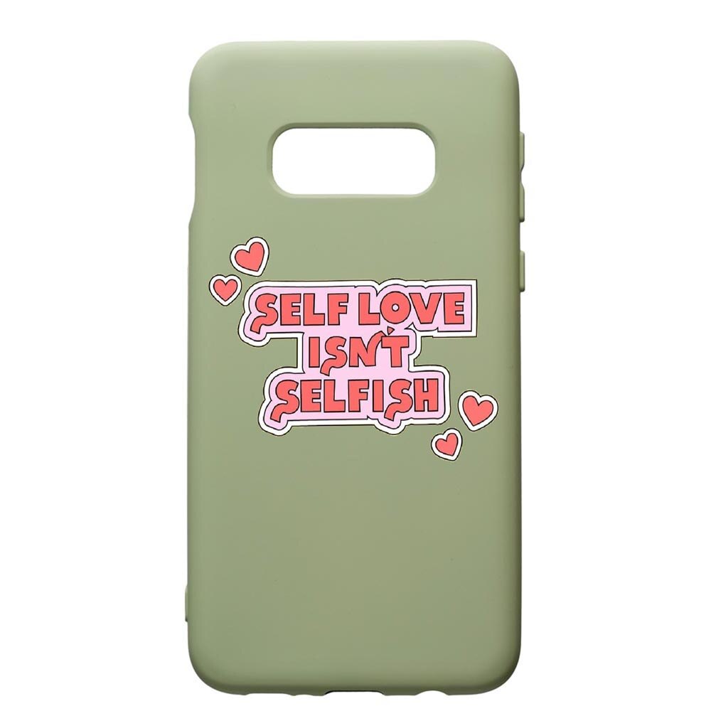 Husa de protectie Samsung Galaxy S10, Self Love, silicon, cu interiorul din material textil, protectie camera, Beryl, PGR493