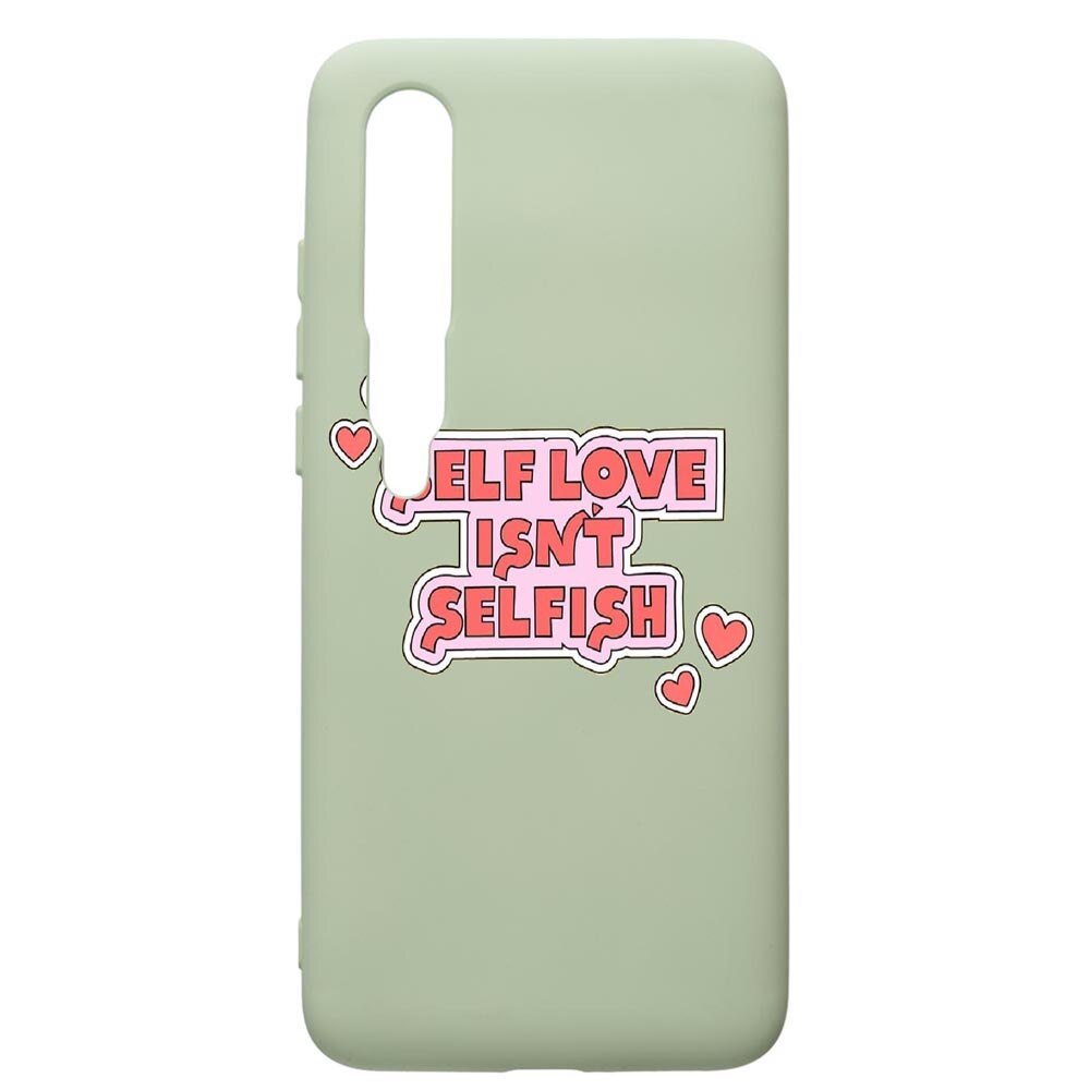 Husa de protectie Xiaomi Mi 10 / Mi 10 Pro, Self Love, silicon, cu interiorul din material textil, protectie camera, Beryl, PGR493