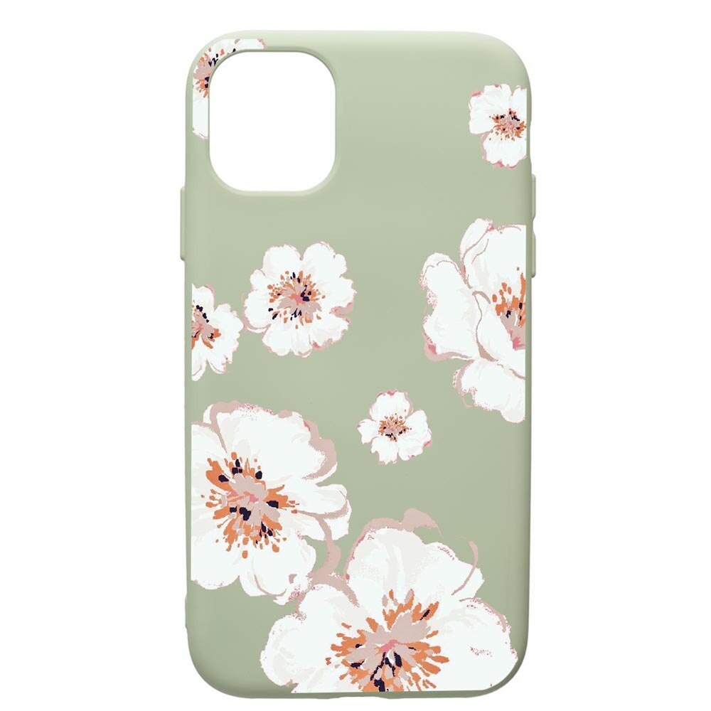 Husa de protectie Apple iPhone 12 Pro Max, Flowers - Pastel colors, silicon, cu interiorul din material textil, protectie camera, Beryl, PGR499