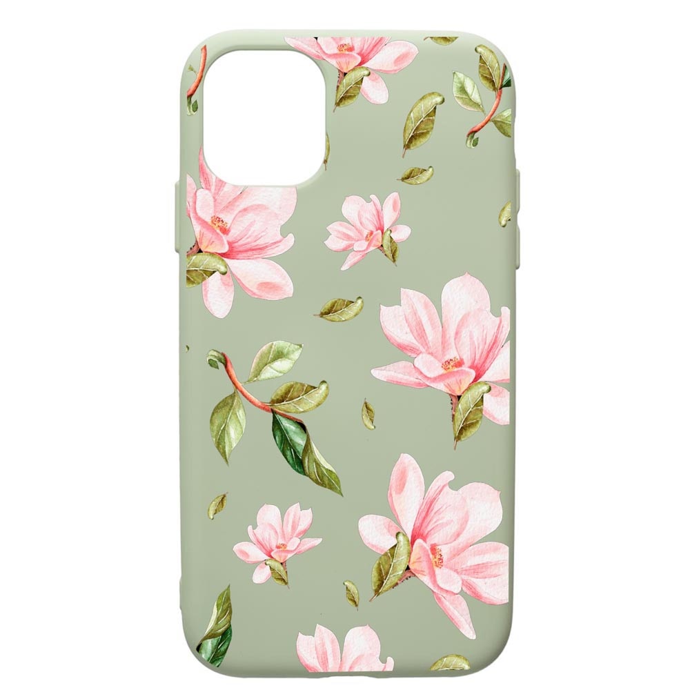 Husa de protectie Apple iPhone 11 Pro Max, Spring Flowers, silicon, cu interiorul din material textil, protectie camera, Beryl, PGR496