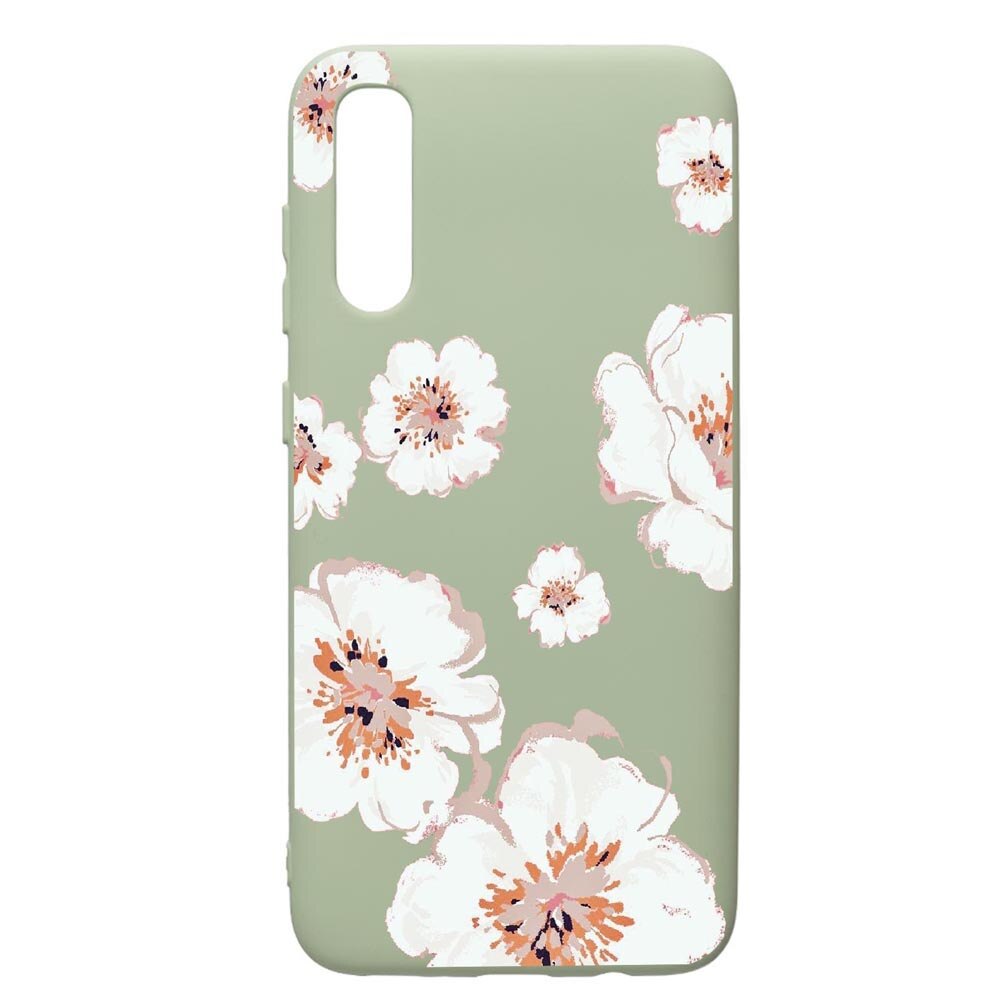 Husa de protectie Samsung Galaxy A70, Flowers - Pastel colors, silicon, cu interiorul din material textil, protectie camera, Beryl, PGR499