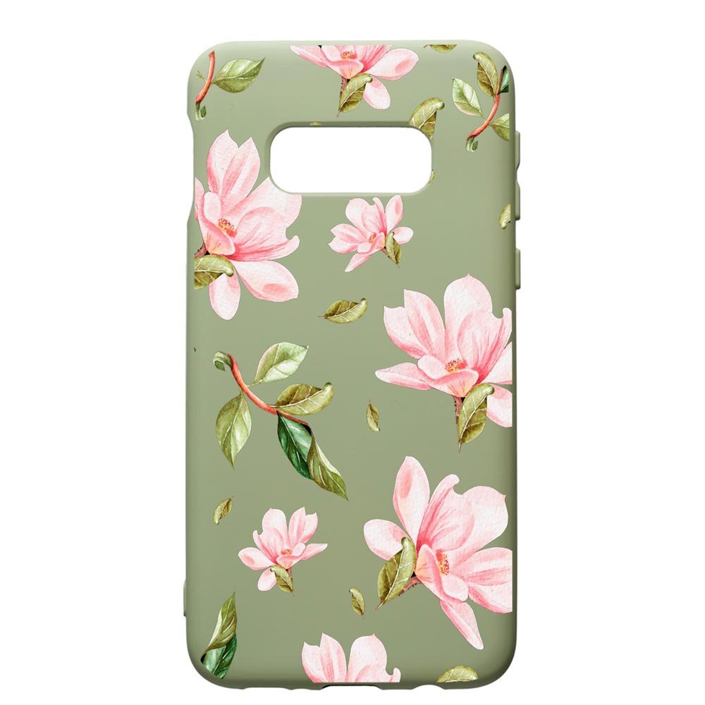 Husa de protectie Samsung Galaxy S10, Spring Flowers, silicon, cu interiorul din material textil, protectie camera, Beryl, PGR496