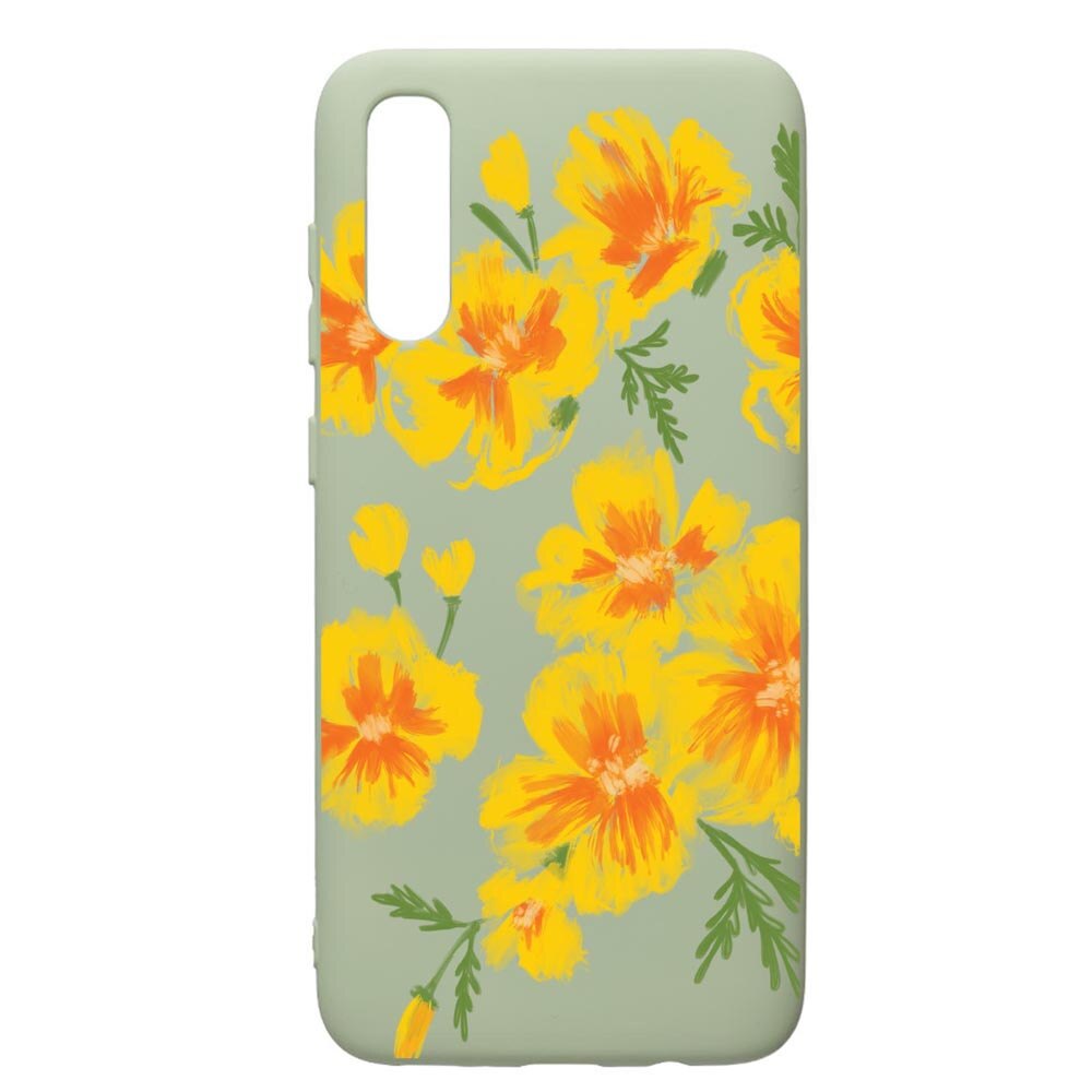 Husa de protectie Samsung Galaxy A70, Flowers - Pastel colors, silicon, cu interiorul din material textil, protectie camera, Beryl, PGR502