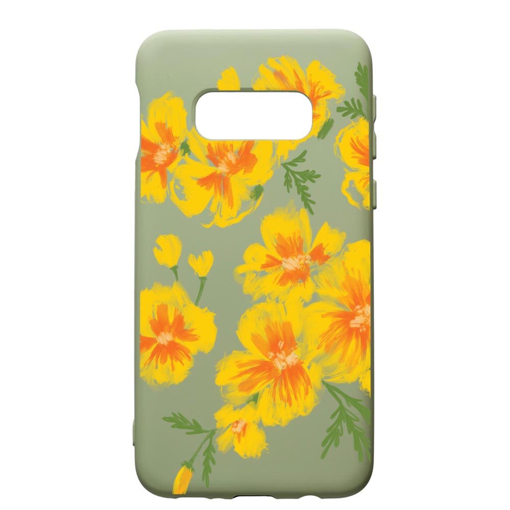 Husa de protectie Samsung Galaxy S10, Flowers - Pastel colors, silicon, cu interiorul din material textil, protectie camera, Beryl, PGR502