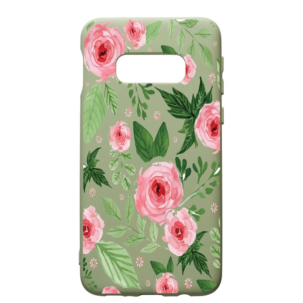 Husa de protectie Samsung Galaxy S10, Flowers - Pastel Colors, silicon, cu interiorul din material textil, protectie camera, Beryl, PGR509