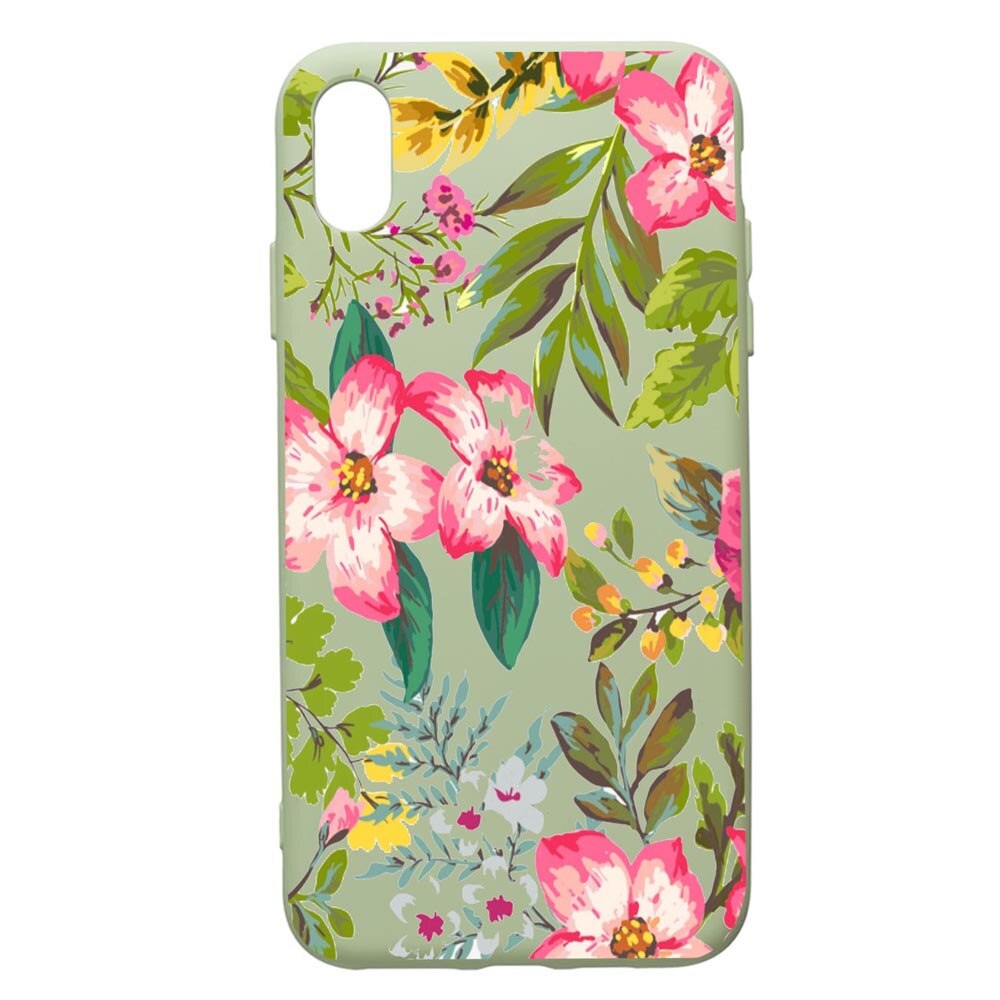 Husa de protectie Apple iPhone XR, Flowers - Pastel Colors, silicon, cu interiorul din material textil, protectie camera, Beryl, PGR510