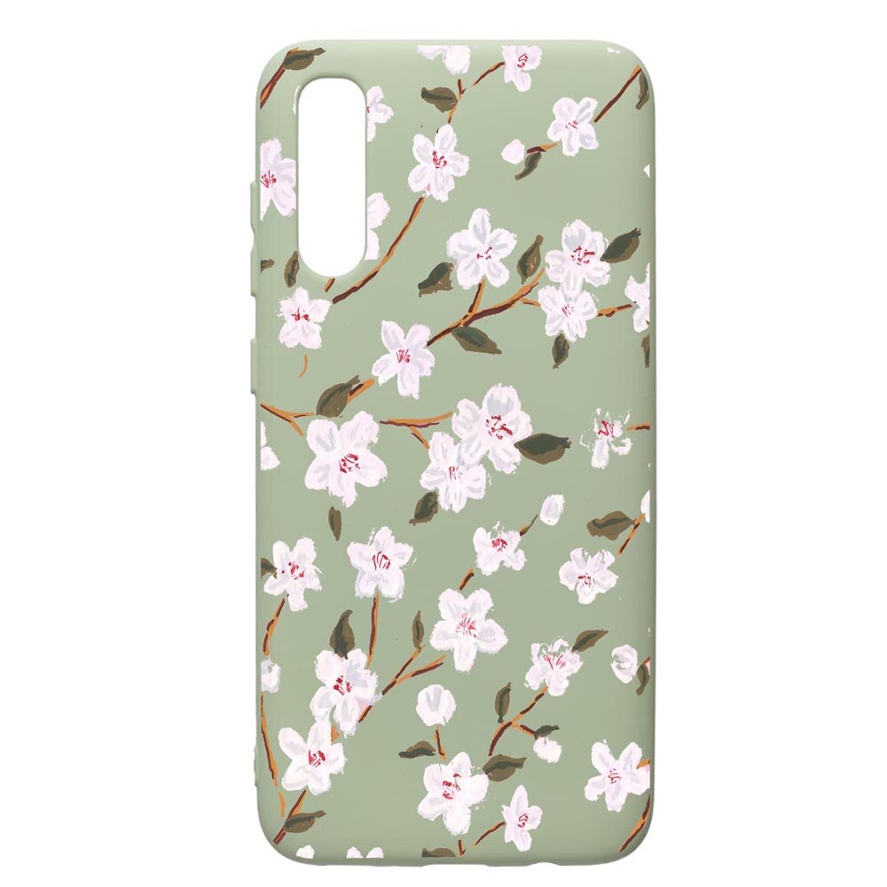 Husa de protectie Samsung Galaxy A70, Spring Flowers, silicon, cu interiorul din material textil, protectie camera, Beryl, PGR512
