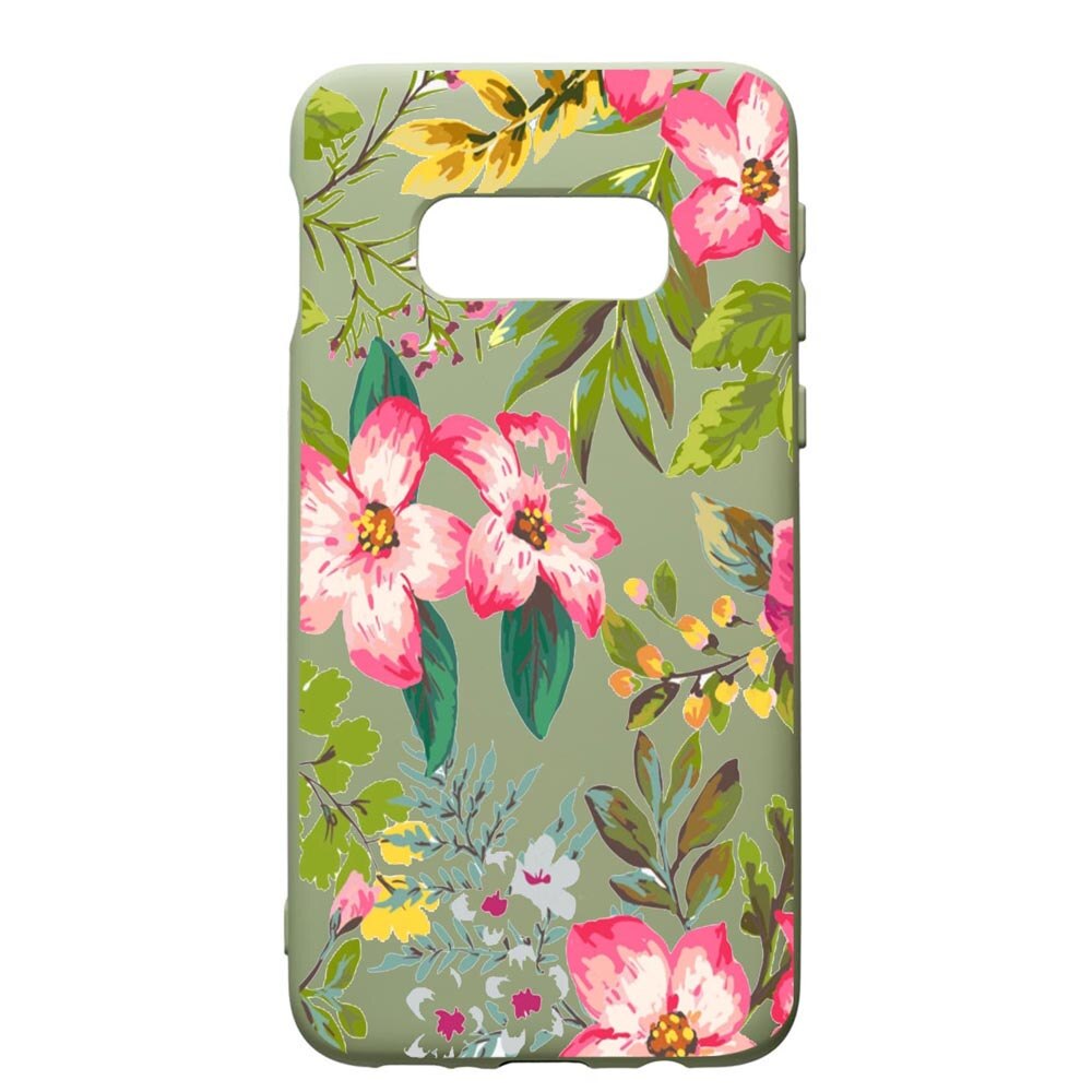 Husa de protectie Samsung Galaxy S10E, Flowers - Pastel Colors, silicon, cu interiorul din material textil, protectie camera, Beryl, PGR510