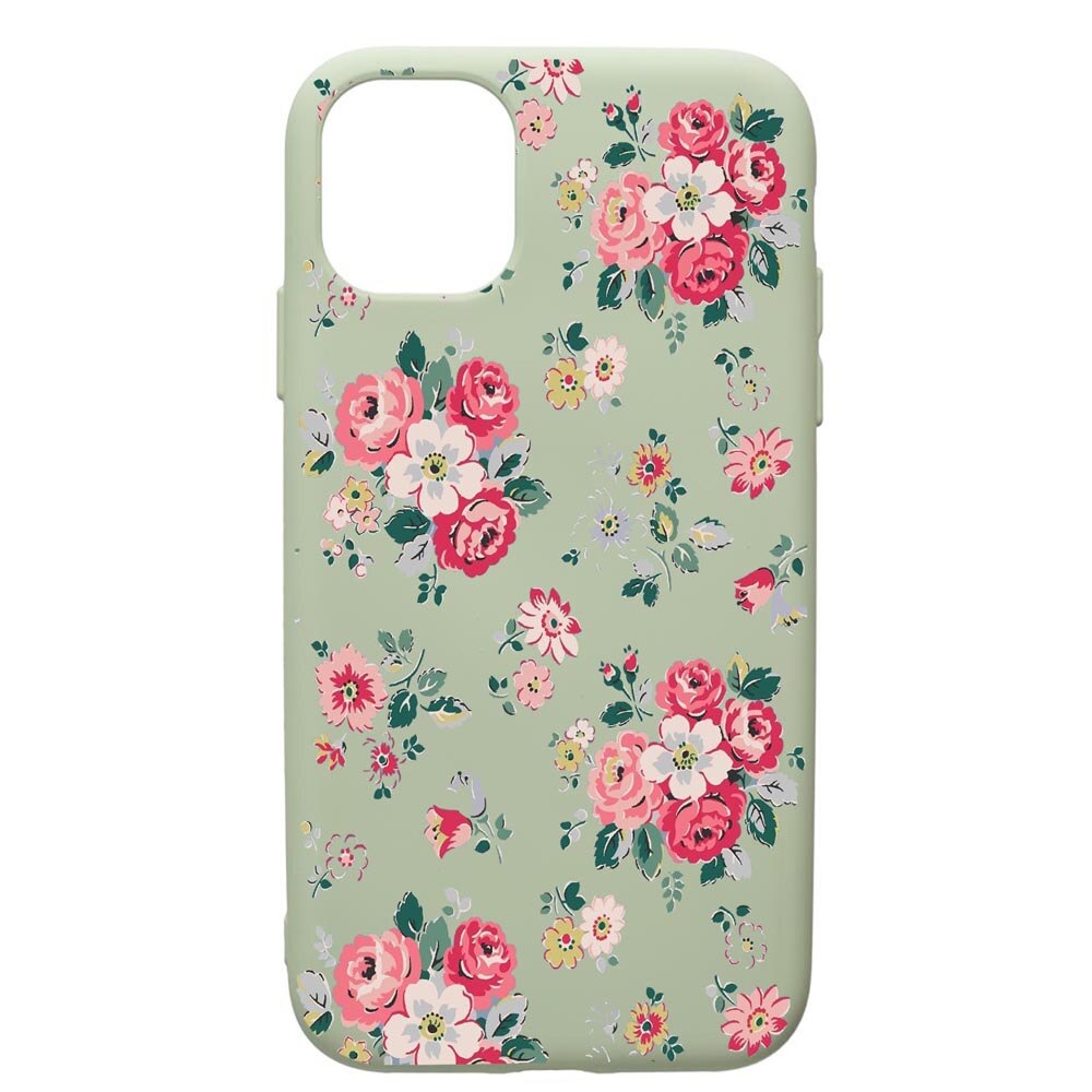 Husa de protectie Apple iPhone 11, Flowers - Pastel colors, silicon, cu interiorul din material textil, protectie camera, Beryl, PGR511