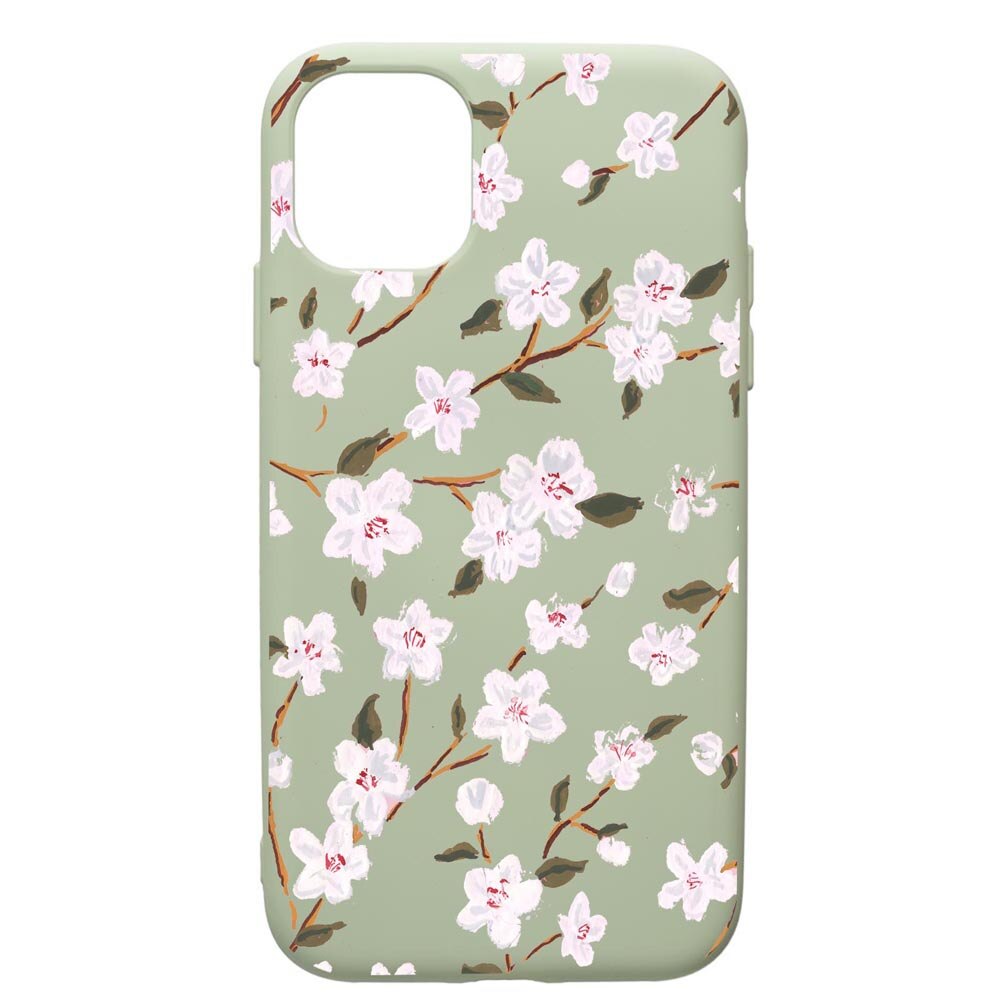 Husa de protectie Apple iPhone 12 Pro, Spring Flowers, silicon, cu interiorul din material textil, protectie camera, Beryl, PGR512