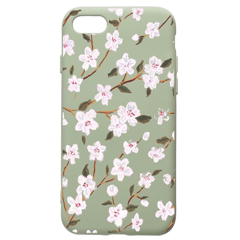 Husa de protectie Apple iPhone SE 2 / iPhone 8 / iPhone 7, Spring Flowers, silicon, cu interiorul din material textil, protectie camera, Beryl, PGR512