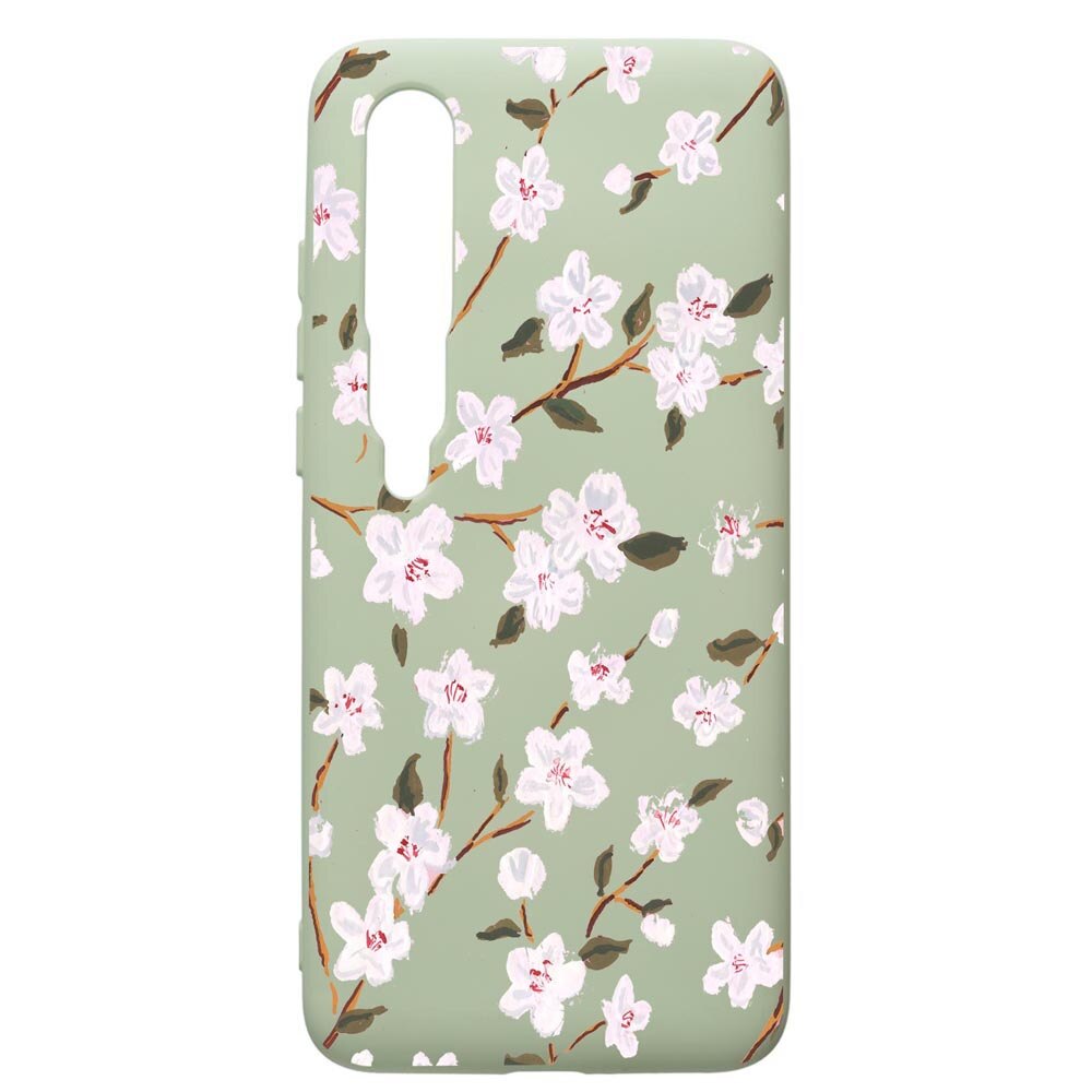 Husa de protectie Xiaomi Mi 10 / Mi 10 Pro, Spring Flowers, silicon, cu interiorul din material textil, protectie camera, Beryl, PGR512