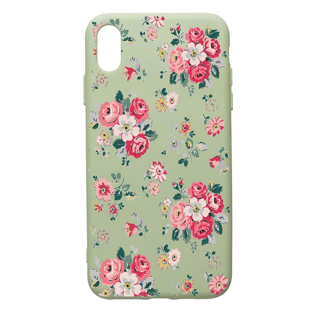 Husa de protectie Apple iPhone XR, Flowers - Pastel colors, silicon, cu interiorul din material textil, protectie camera, Beryl, PGR511