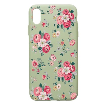 Husa de protectie Samsung Galaxy A10, Flowers - Pastel colors, silicon, cu interiorul din material textil, protectie camera, Beryl, PGR511 Husa de protectie Samsung Galaxy A10, Flowers - Pastel colors, silicon, cu interiorul din material textil, protectie camera, Beryl, PGR511