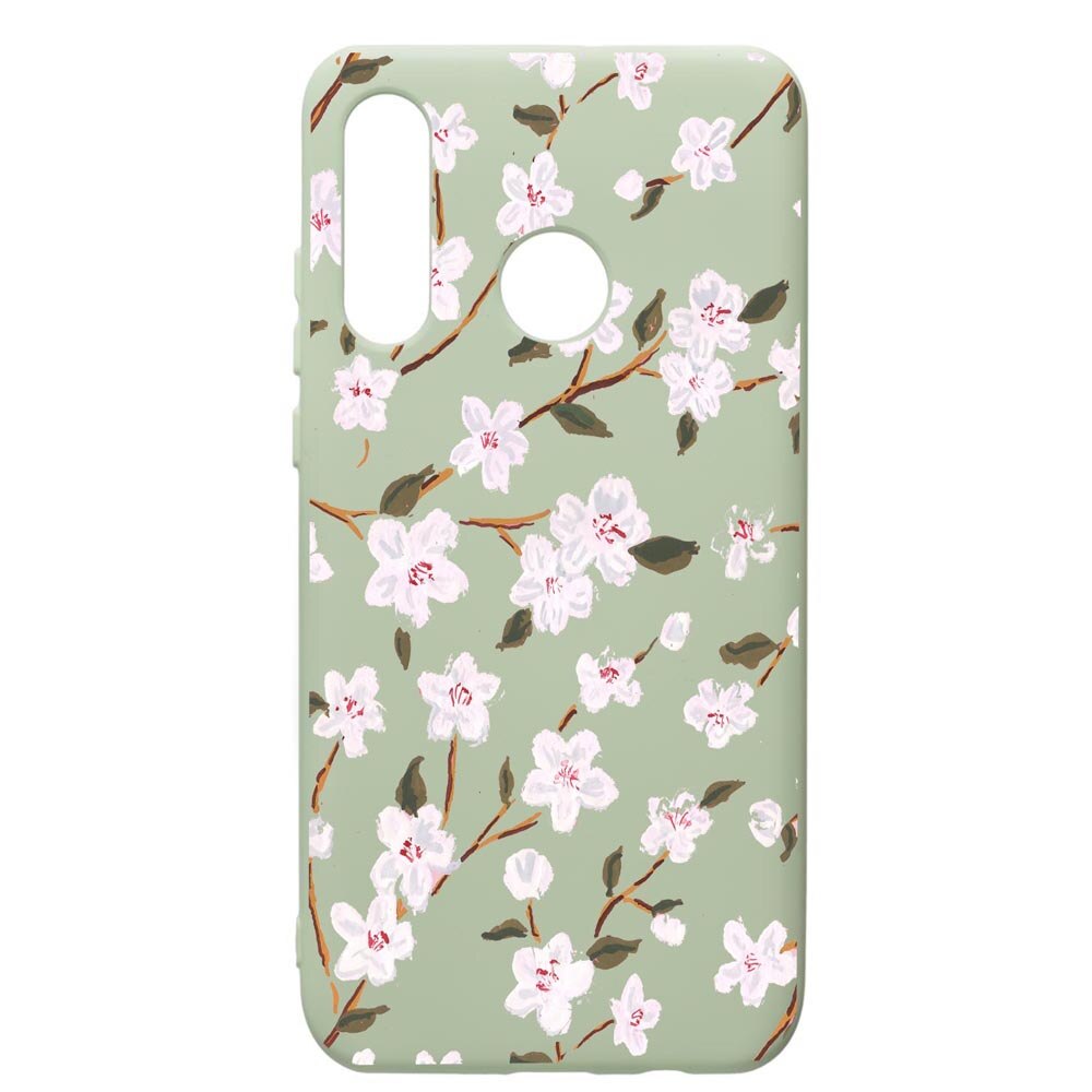 Husa de protectie Huawei P40 Lite E / Y7p, Spring Flowers, silicon, cu interiorul din material textil, protectie camera, Beryl, PGR512