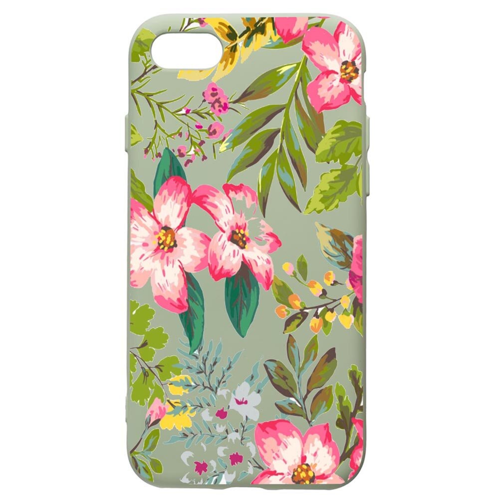 Husa de protectie Apple iPhone SE 2 / iPhone 8 / iPhone 7, Flowers - Pastel Colors, silicon, cu interiorul din material textil, protectie camera, Beryl, PGR510