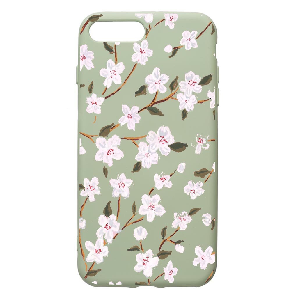 Husa de protectie Apple iPhone 8 Plus / iPhone 7 Plus, Spring Flowers, silicon, cu interiorul din material textil, protectie camera, Beryl, PGR512