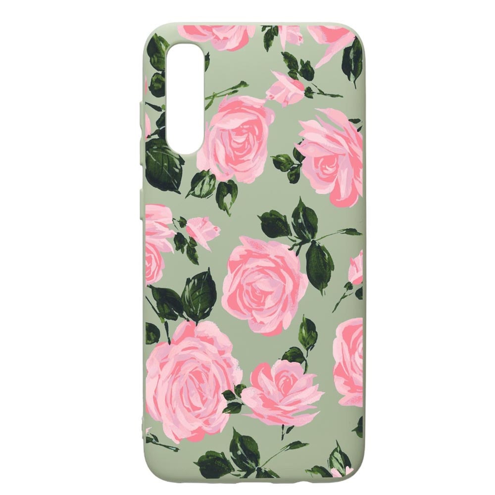 Husa de protectie Samsung Galaxy A70, Roses - Pastel colors, silicon, cu interiorul din material textil, protectie camera, Beryl, PGR514