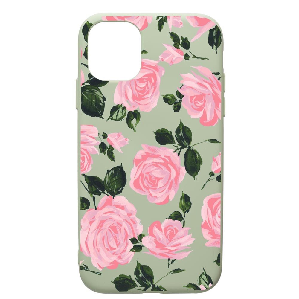 Husa de protectie Apple iPhone 12 Pro Max, Roses - Pastel colors, silicon, cu interiorul din material textil, protectie camera, Beryl, PGR514