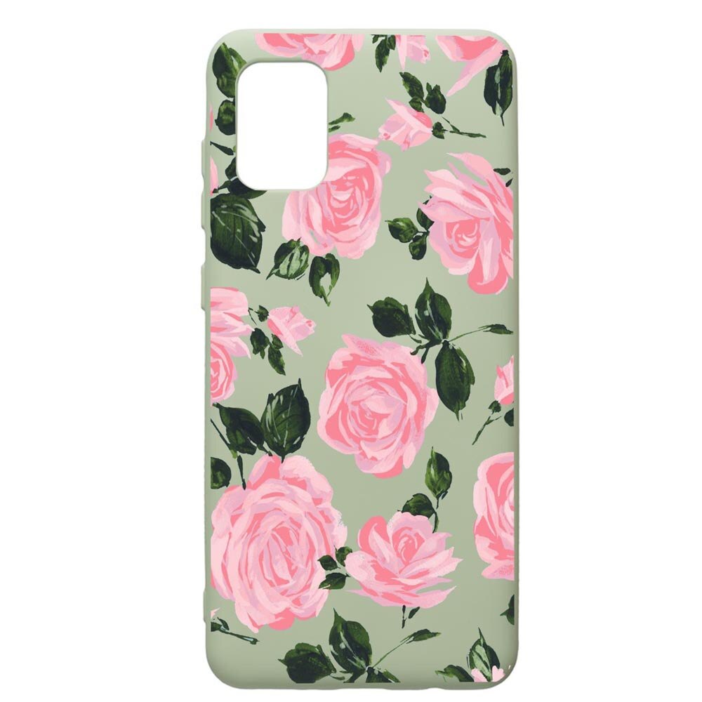 Husa de protectie Samsung Galaxy A31, Roses - Pastel colors, silicon, cu interiorul din material textil, protectie camera, Beryl, PGR514