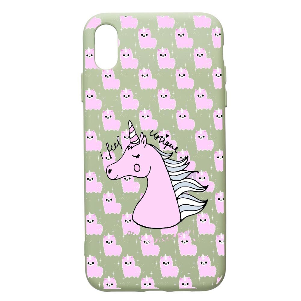 Husa de protectie Apple iPhone XR, Unicorn - I Feel Unique, silicon, cu interiorul din material textil, protectie camera, Beryl, PGR521
