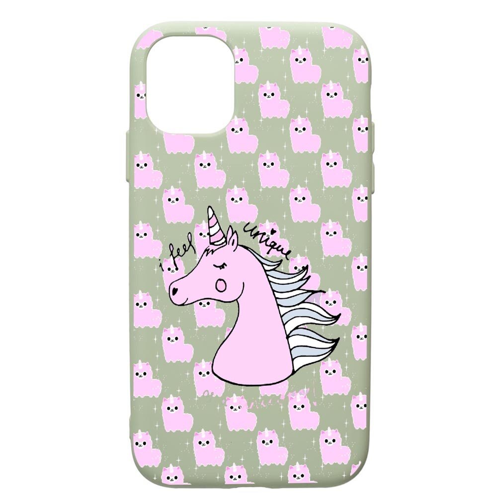 Husa de protectie Apple iPhone 11 Pro, Unicorn - I Feel Unique, silicon, cu interiorul din material textil, protectie camera, Beryl, PGR521