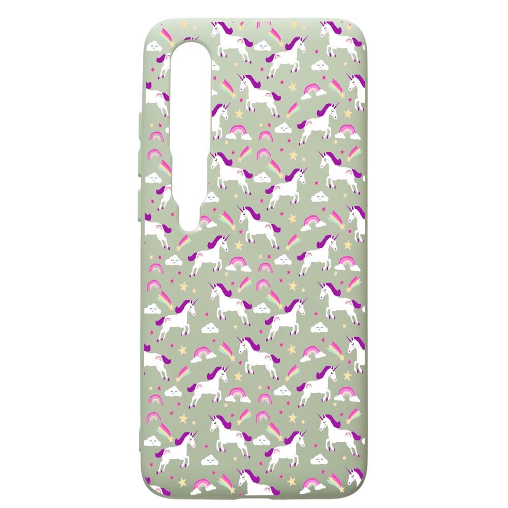 Husa de protectie Xiaomi Mi 10 / Mi 10 Pro, Unicorn, silicon, cu interiorul din material textil, protectie camera, Beryl, PGR520