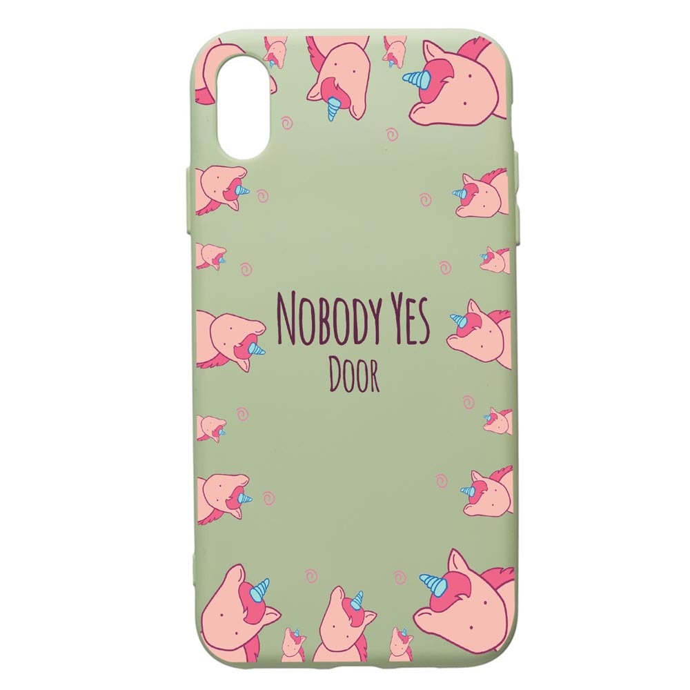 Husa de protectie Apple iPhone XS Max, Unicorn - Nobody yes, silicon, cu interiorul din material textil, protectie camera, Beryl, PGR523