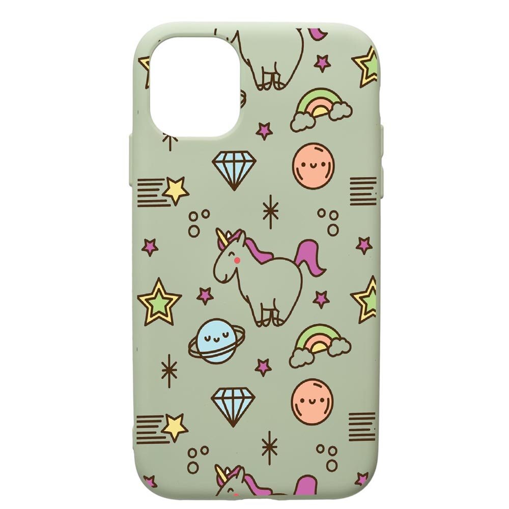 Husa de protectie Apple iPhone 11, Unicorn - Universe, silicon, cu interiorul din material textil, protectie camera, Beryl, PGR526