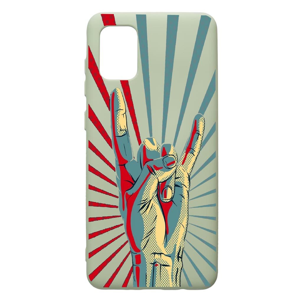 Husa de protectie Samsung Galaxy A71, Rock, silicon, cu interiorul din material textil, protectie camera, Beryl, PGR530
