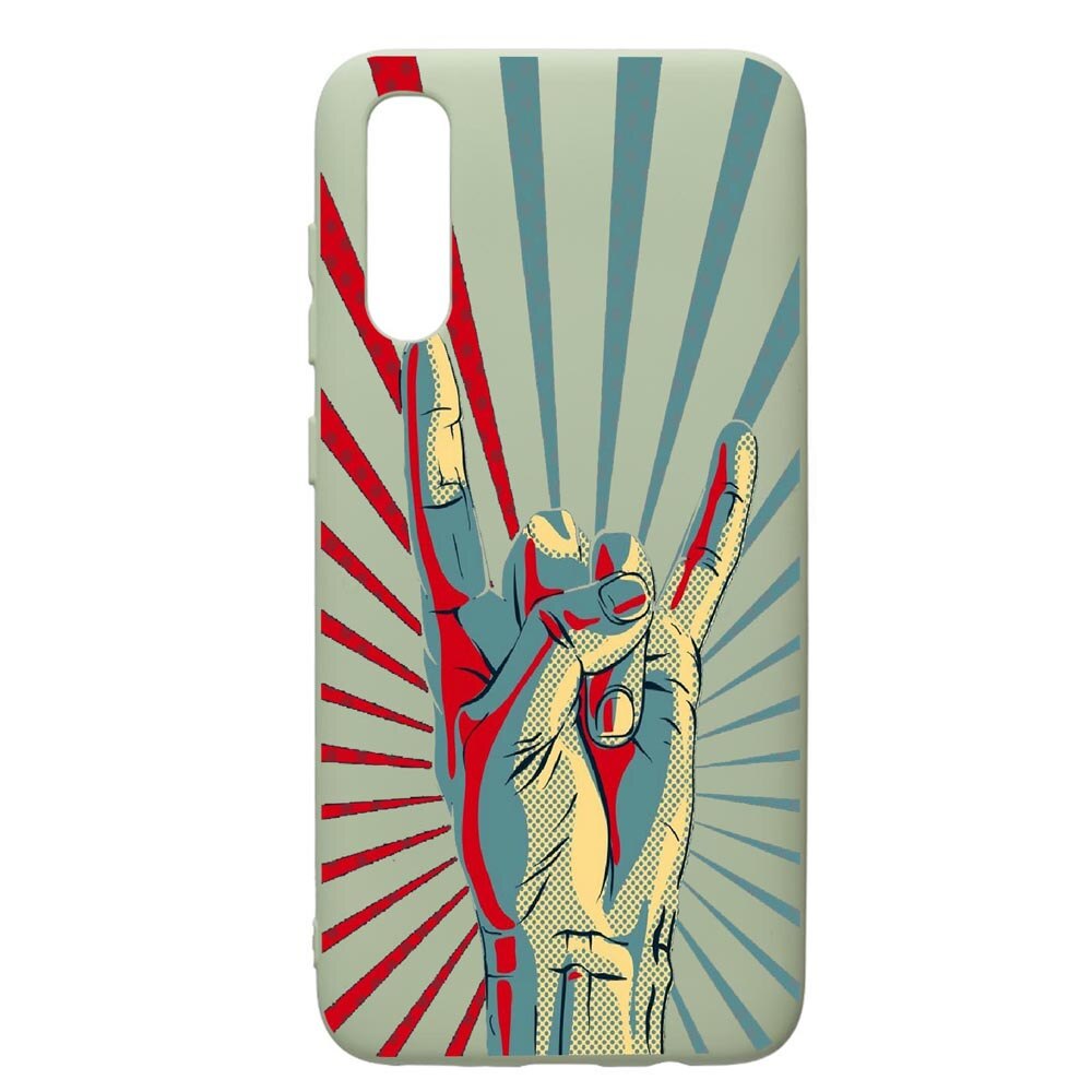 Husa de protectie Samsung Galaxy A70, Rock, silicon, cu interiorul din material textil, protectie camera, Beryl, PGR530