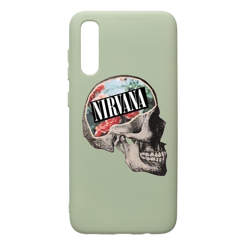 Husa de protectie Samsung Galaxy A70, Nirvana, silicon, cu interiorul din material textil, protectie camera, Beryl, PGR535