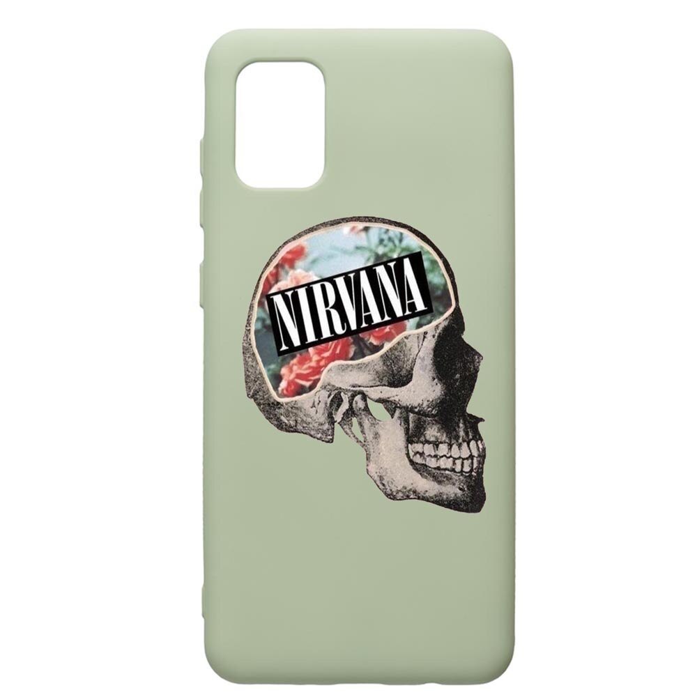 Husa de protectie Samsung Galaxy A71, Nirvana, silicon, cu interiorul din material textil, protectie camera, Beryl, PGR535