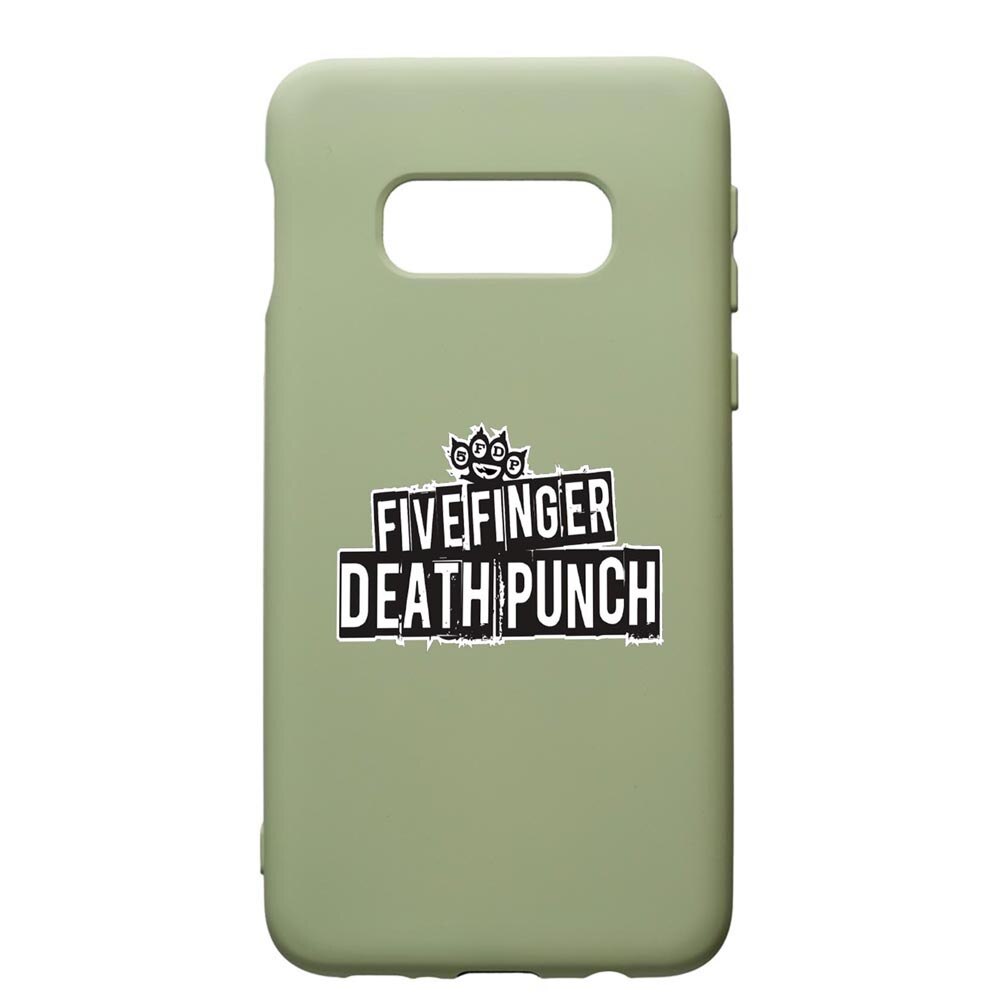 Husa de protectie Samsung Galaxy S10E, Five Finger Death Punch, silicon, cu interiorul din material textil, protectie camera, Beryl, PGR536
