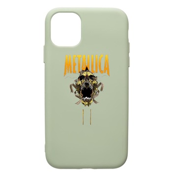 Husa de protectie Apple iPhone 11 Pro Max, Metallica, silicon, cu interiorul din material textil, protectie camera, Beryl, PGR542 Husa de protectie Apple iPhone 11 Pro Max, Metallica, silicon, cu interiorul din material textil, protectie camera, Beryl, PGR542