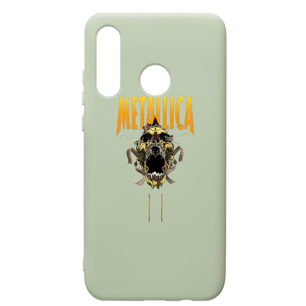 Husa de protectie Huawei P30 Lite, Metallica, silicon, cu interiorul din material textil, protectie camera, Beryl, PGR542