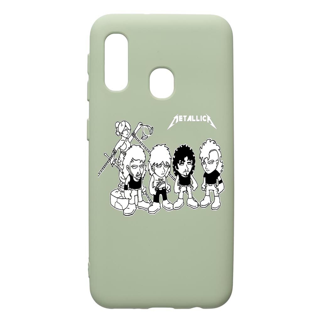 Husa de protectie Samsung Galaxy A20e, Metallica, silicon, cu interiorul din material textil, protectie camera, Beryl, PGR544