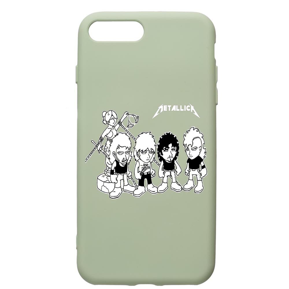 Husa de protectie Apple iPhone 8 Plus / iPhone 7 Plus, Metallica, silicon, cu interiorul din material textil, protectie camera, Beryl, PGR544