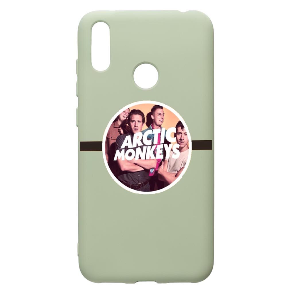 Husa de protectie Huawei Y7 2019, Arctic Monkey, silicon, cu interiorul din material textil, protectie camera, Beryl, PGR549
