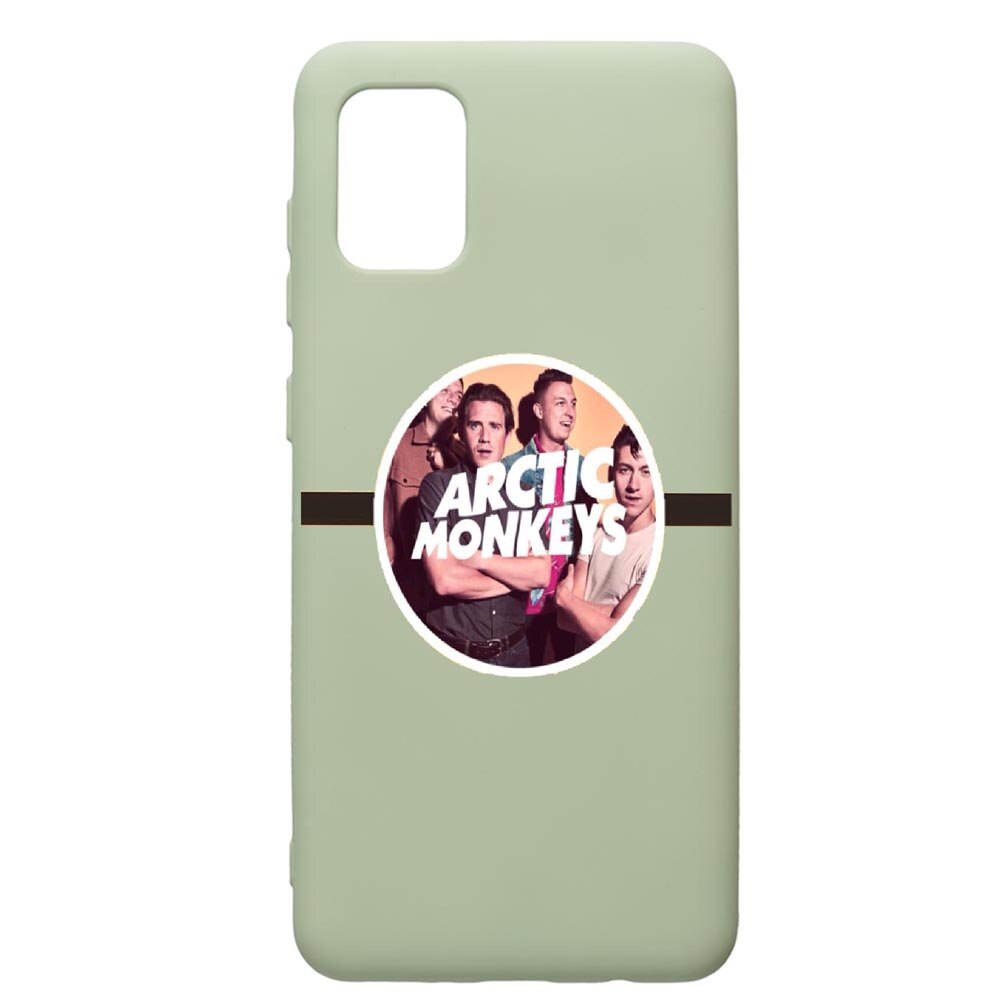 Husa de protectie Samsung Galaxy A71, Arctic Monkey, silicon, cu interiorul din material textil, protectie camera, Beryl, PGR549