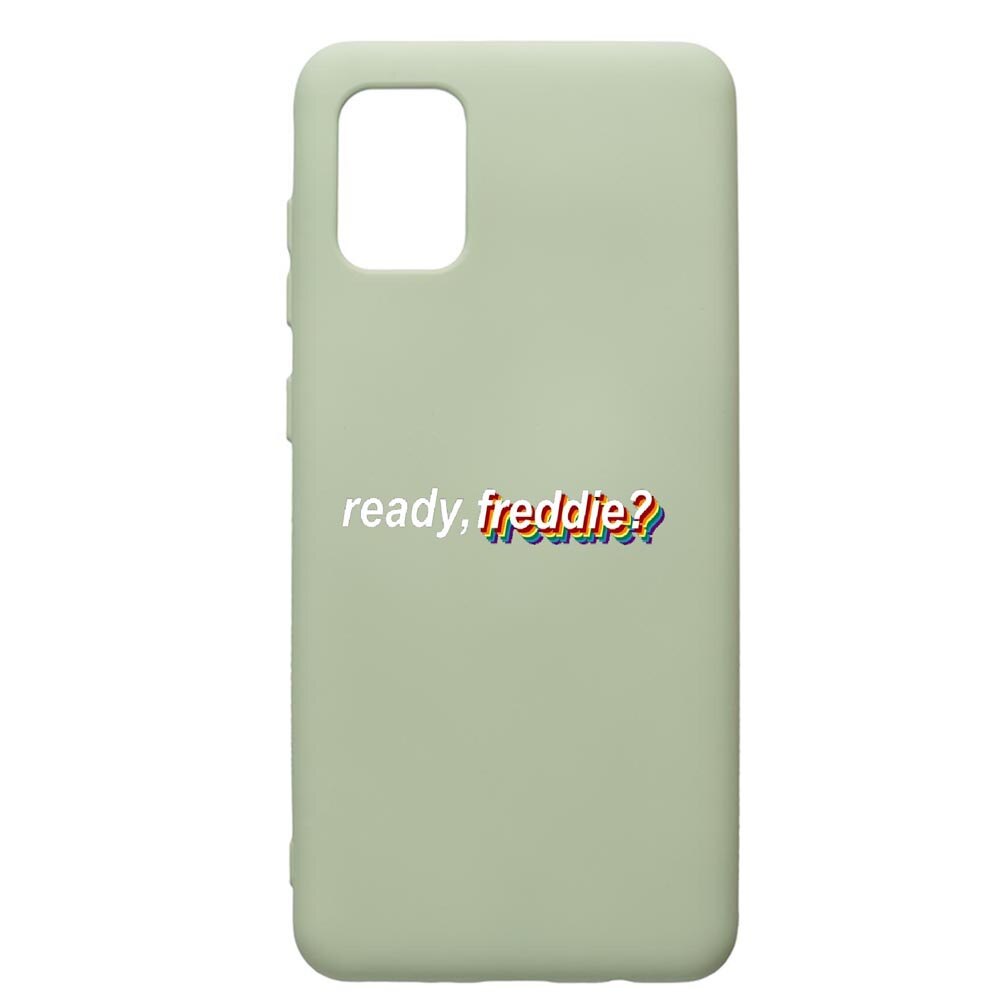 Husa de protectie Samsung Galaxy A71, Freddie, silicon, cu interiorul din material textil, protectie camera, Beryl, PGR550