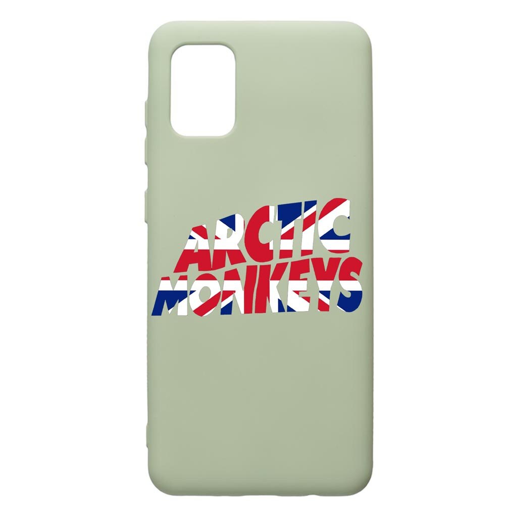 Husa de protectie Samsung Galaxy A71, Arctic Monkey, silicon, cu interiorul din material textil, protectie camera, Beryl, PGR548