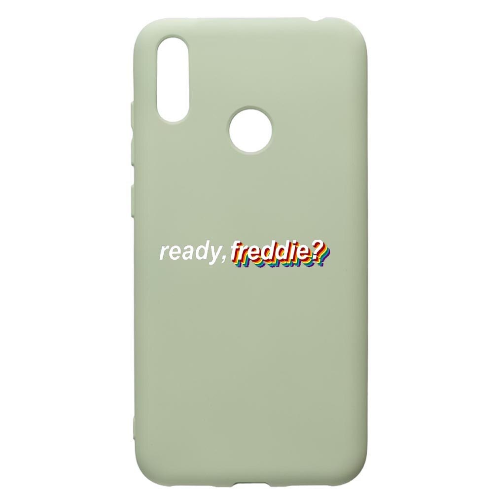 Husa de protectie Huawei Y7 2019, Freddie, silicon, cu interiorul din material textil, protectie camera, Beryl, PGR550