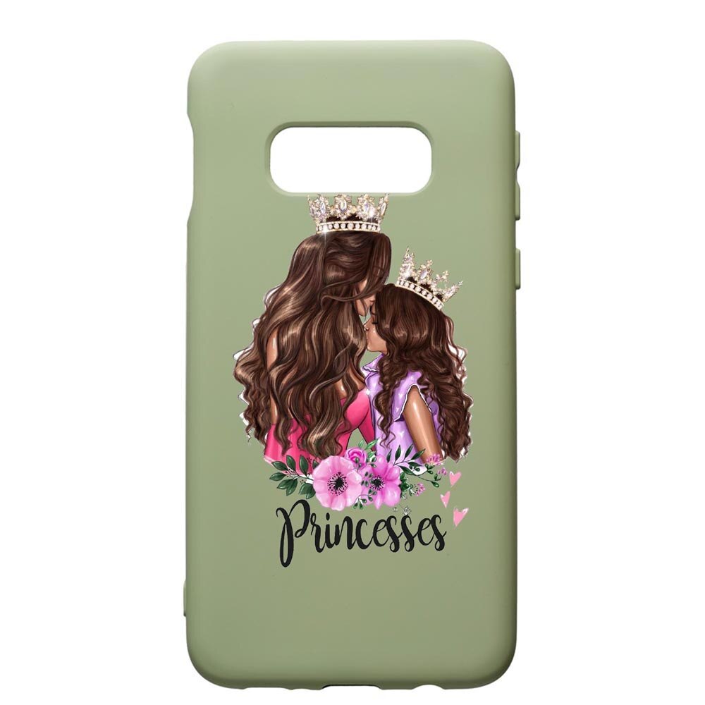 Husa de protectie Samsung Galaxy S10E, Princesses, silicon, cu interiorul din material textil, protectie camera, Beryl, PGR552